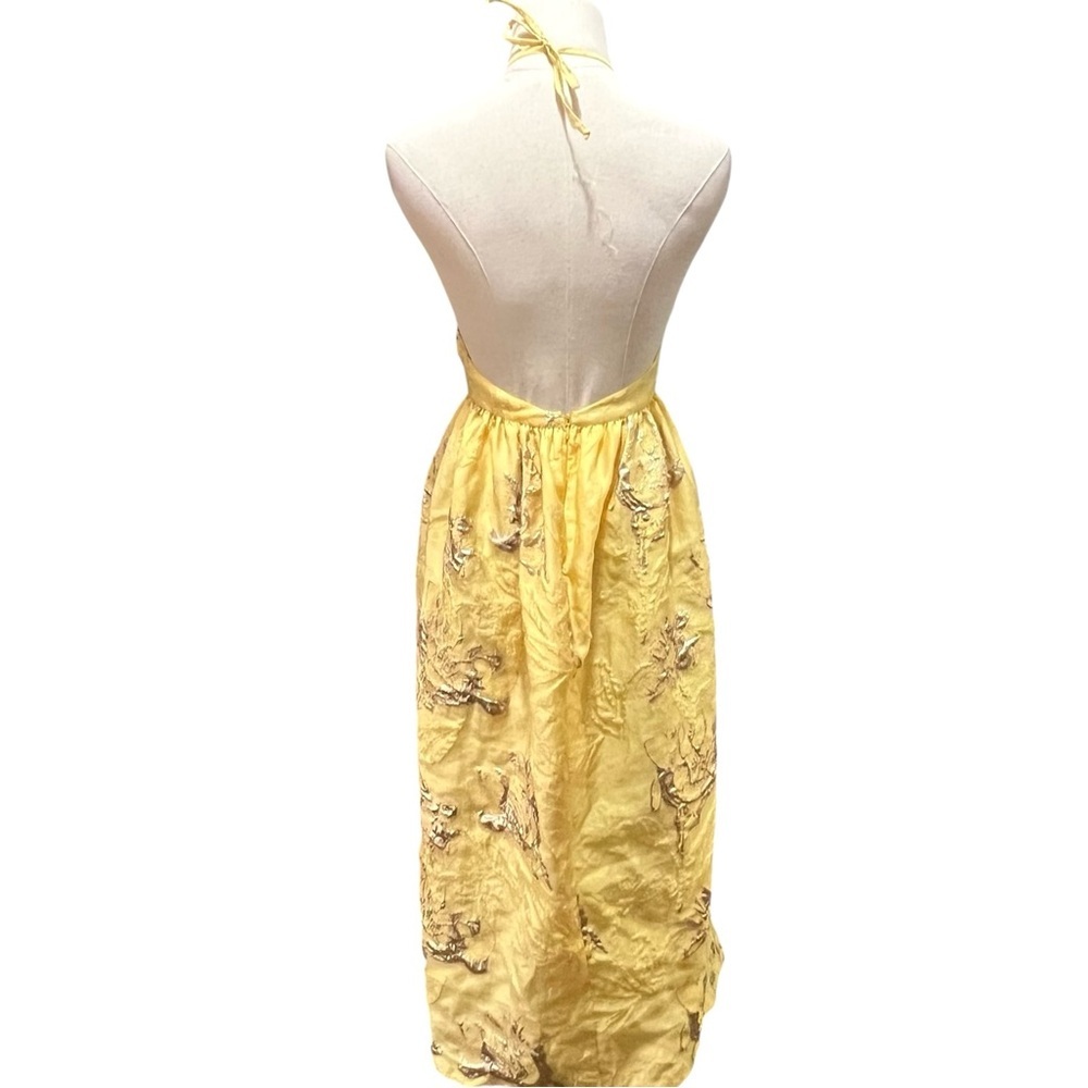 Zara Limited Edition Yellow Halterneck Midi Dress - Picture 13 of 16